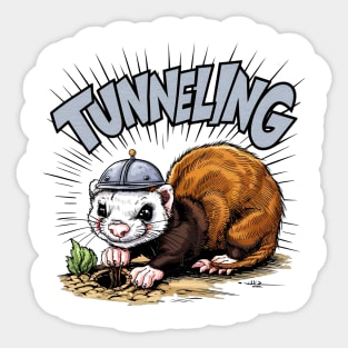 Tunneling cute animal Sticker